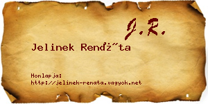 Jelinek Renáta névjegykártya